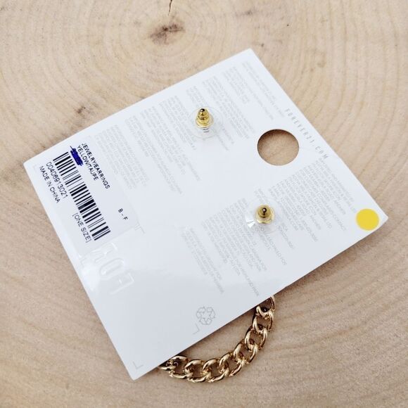 Brand New Forever 21 Gold Tone Hoops Earrings - Picture 3 of 7